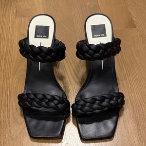 Dolce Vita Black Braided Heels
